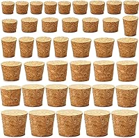 40Pcs Cork Stoppers 8 Sizes Wooden Tapered Cork Plugs, Wooden Tapered Wine Bottle Stoppers Replacement Corks for Wine Beer Bottle Crafts