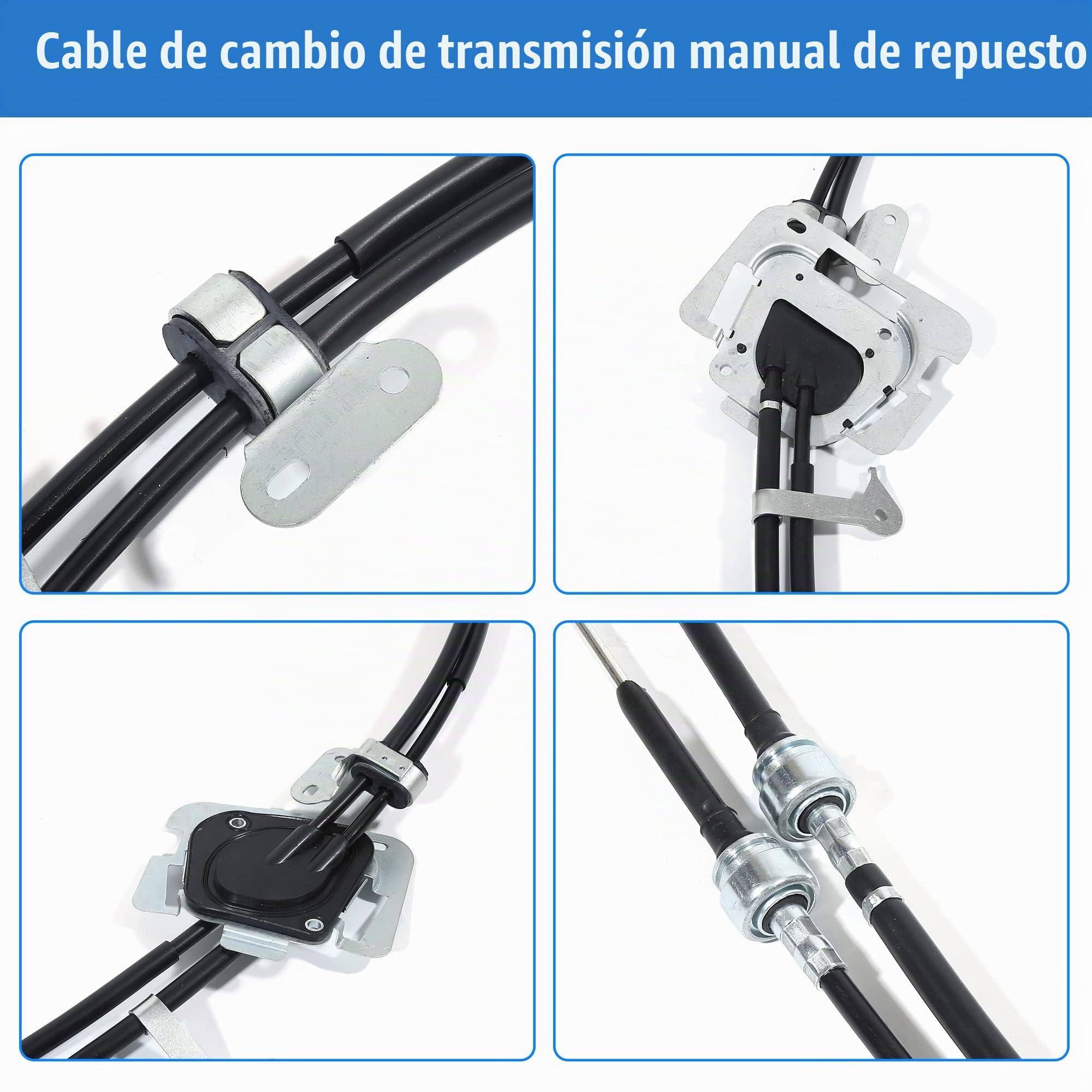 A ABSOPRO Cable De Cambio De Marchas Para Toyota Celica 00-05 1Pc | Negro, Plateado, Acero Laminado En Frío, Plástico, 139 Cm, Oe 33820-2B540 Zzt230 Zzt231, 1 Pieza