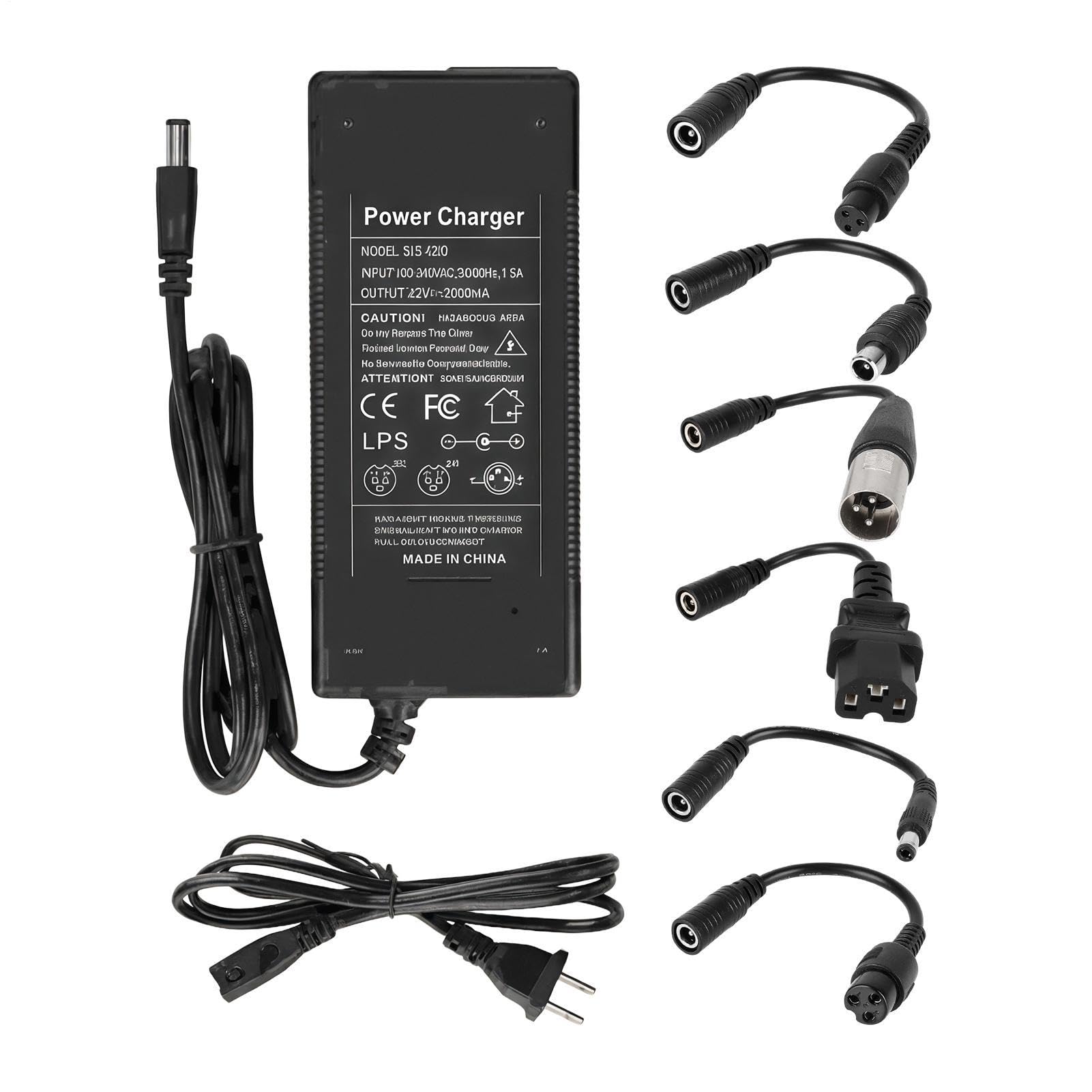 Chargeur de trottinette électrique portable avec | Ladped Chargeur de trottinette électrique pour mobilité, déplacement quotidien, hoverboard et passe