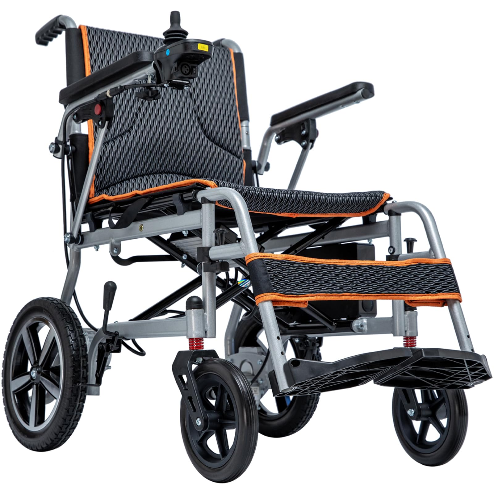 33lbs Lightweight Electric Wheelchair, Foldable Electric Wheelchairs for Adults, All Terrain Motorized Wheelchair Mobility Scooters for Adults, Airline Approval