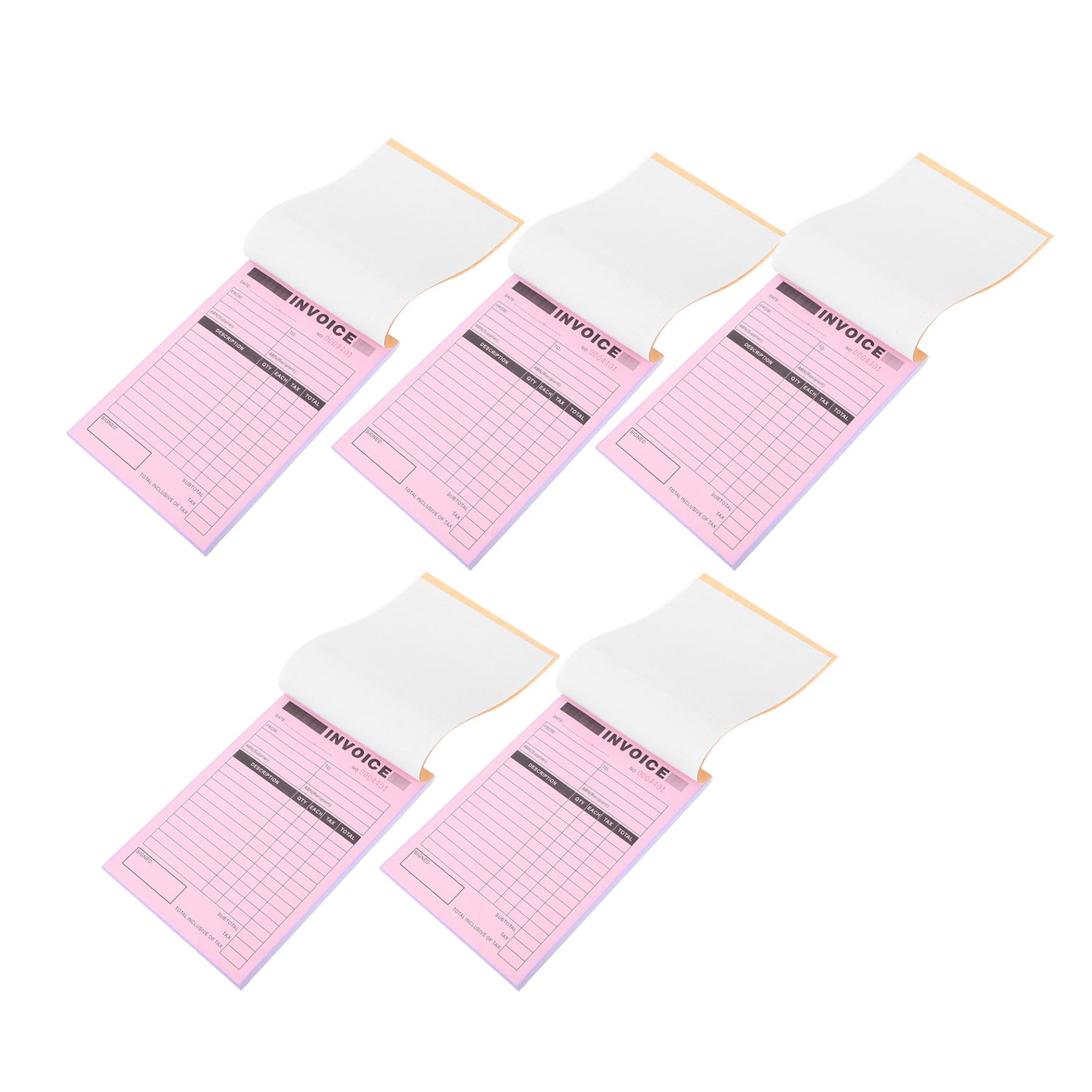 Libro Ricevute a Due Copie 5 Pezzi in Carta con Tavoletta