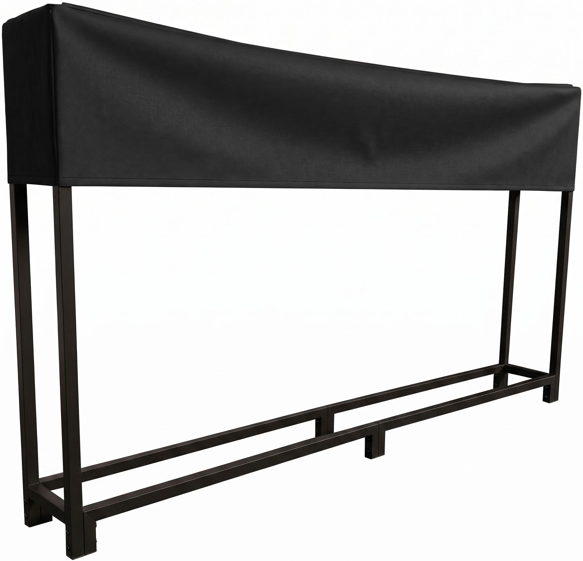 CLP Portalegna da Esterno 200x25x115 cm Meriden, scaffale in Acciaio zincato con Copertura in Poliestere 600D, per Interno ed Esterno Dimensione 180 cm