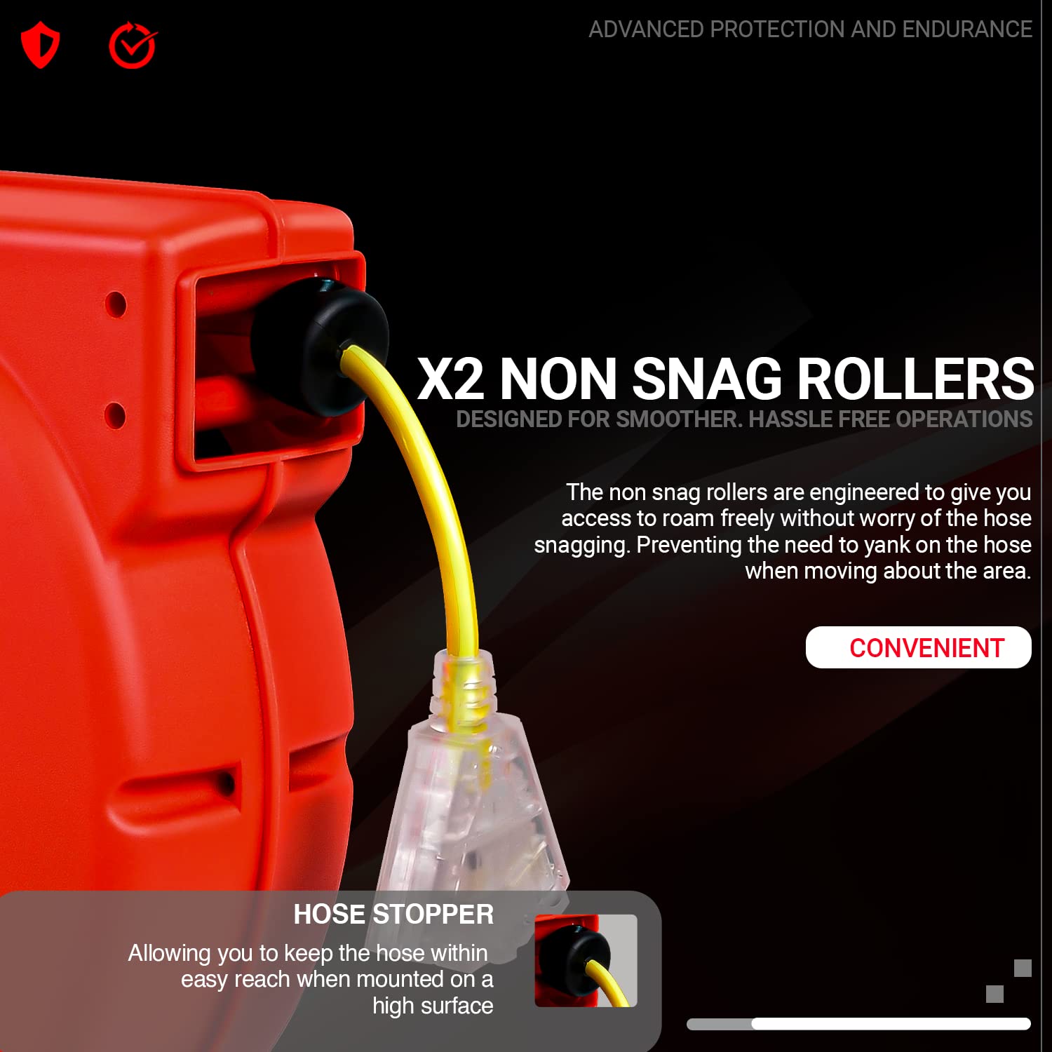 ReelWorks Extension Cord Reel Retractable Longest Industrial 12awg x 80