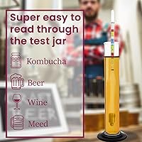 Vista 10 de Fermtech Kit de hidrómetro de triple escala de vidrio – Prueba ABV, Brix, gravedad para vino, cerveza, aguamiel y kombucha, con paño de microfibra