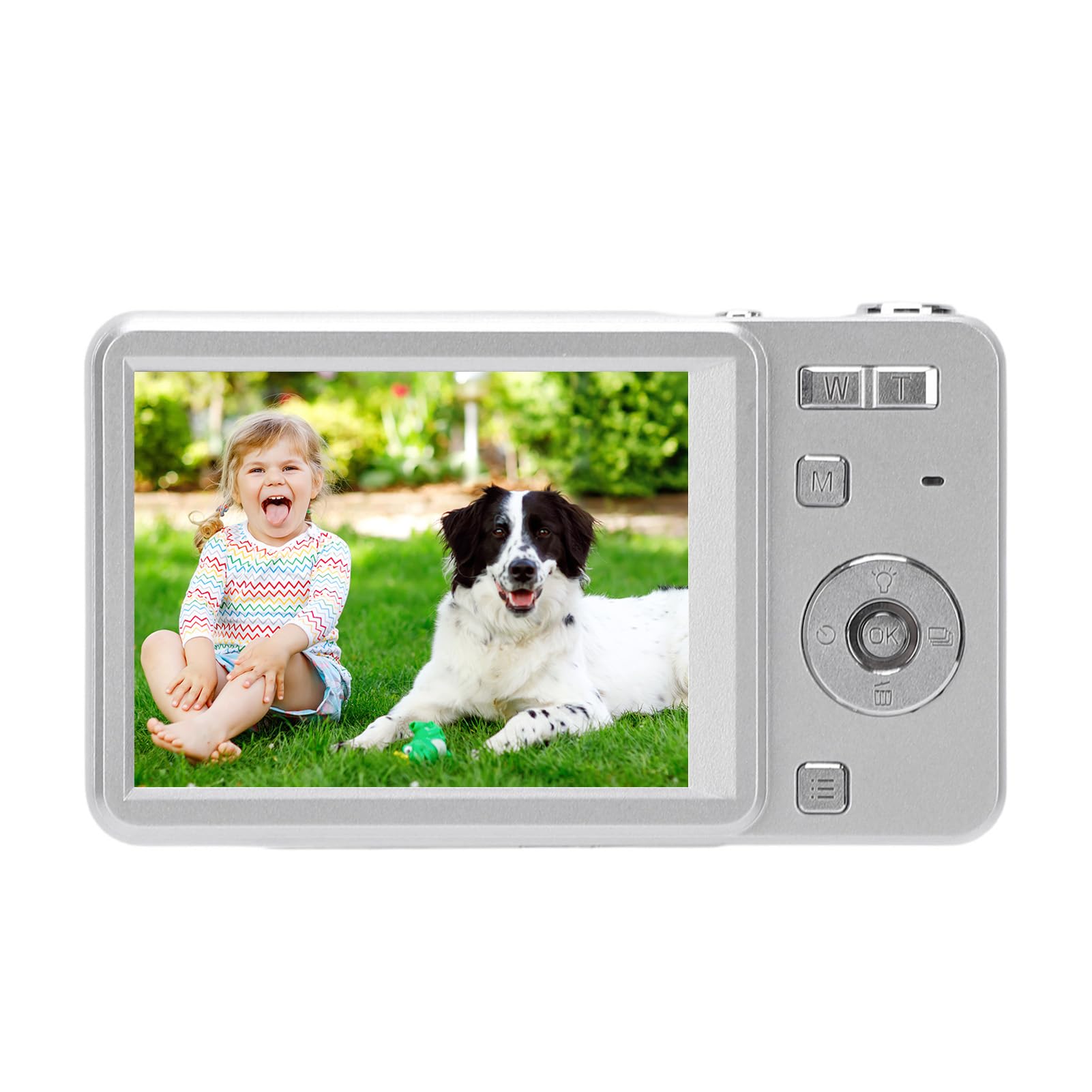 Digital Camera 4K HD 64MP Sliding Retro Video with 16X Zoom Auto Focus 2.8 Inch Screen for Travel Photography Students (Silver)-picture-27