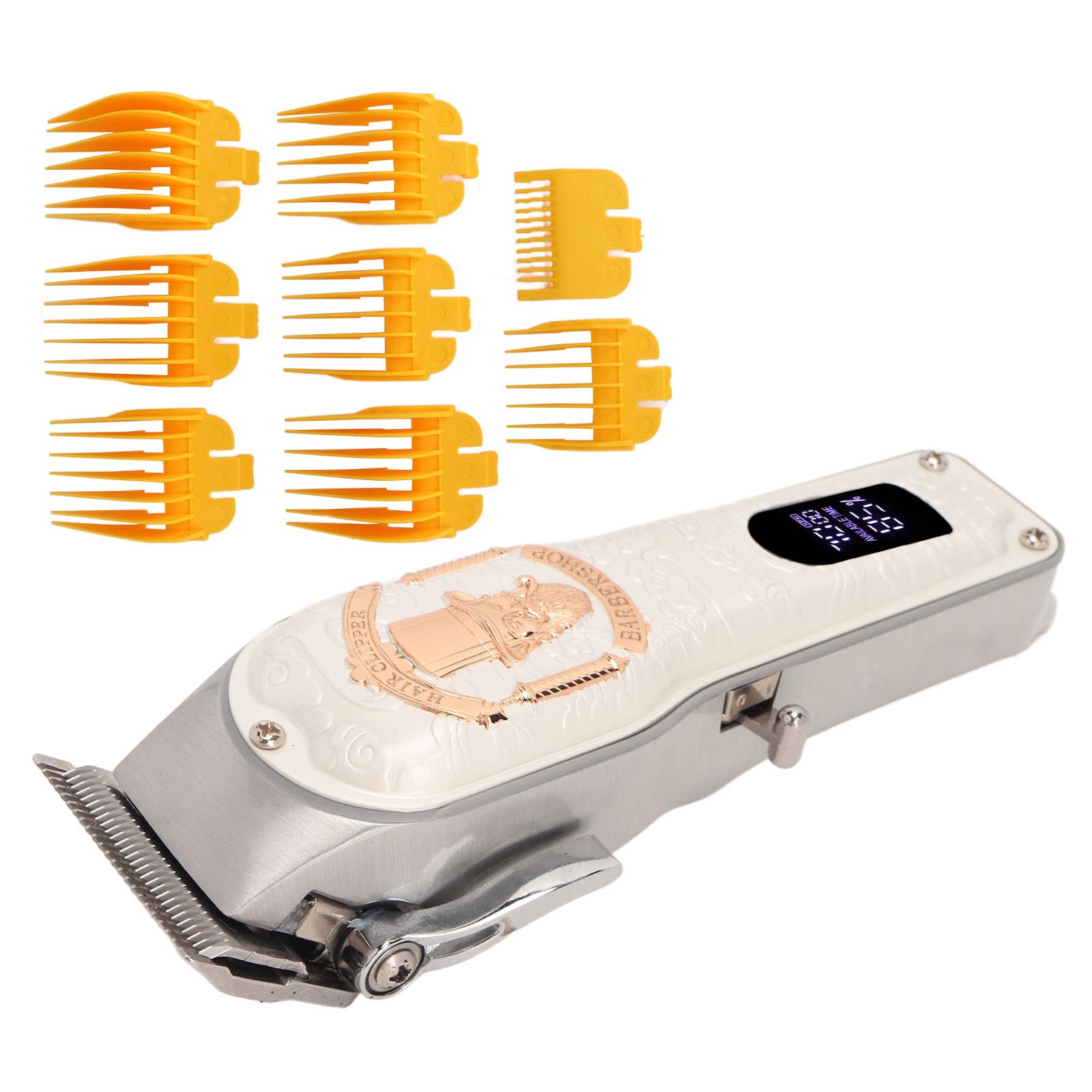 Cryfokt Cortapelos Eléctrico, Cortapelos Recargable Inalámbrico de Alta Potencia y Bajo Ruido, Cuchillas de Acero Inoxidable con Ergonómico y Corte de Precisión para Hombres Uso en Viajes en Casa