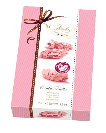 Hamlet Belgian Chocolate Ruby Flake Truffles | 12 Pieces, 150g Gift Box | Creamy White Chocolate Filling | Imported from Belgium