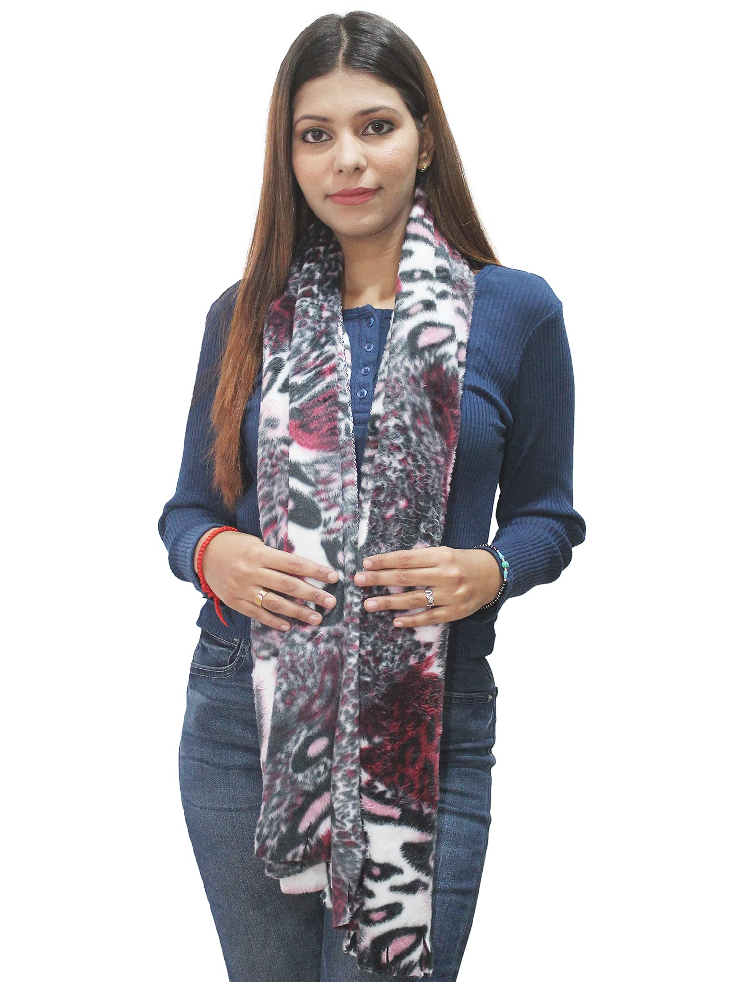 Women Velvet Printed Scarf/Stole/Wrap for Winters-image-33
