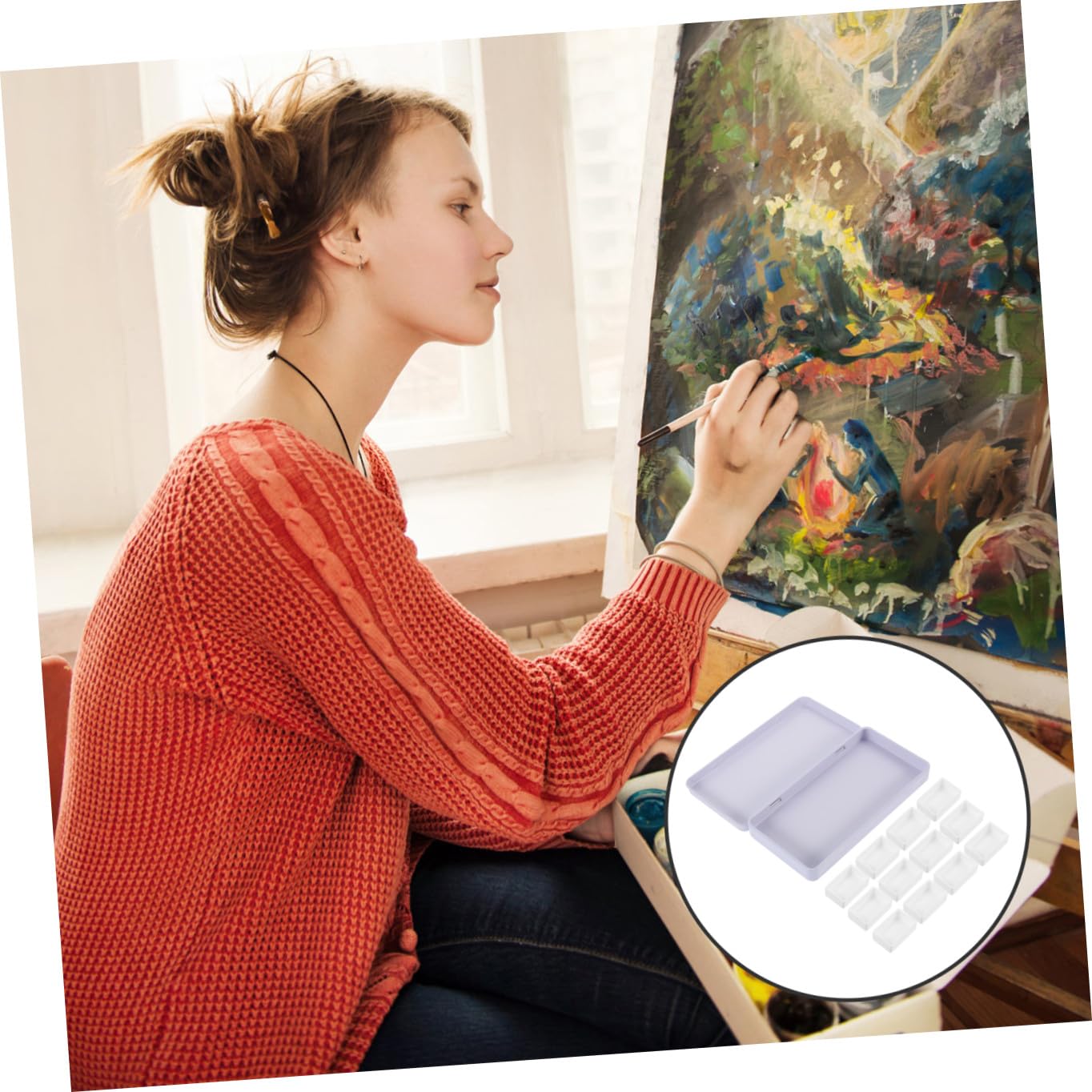 STOBOK 4juegos Estuche Portátil De Acuarelas Compartimentos Vacíos Caja De Pintura De Hojalata Para Artistas y Estudiantes Para Manualidades y