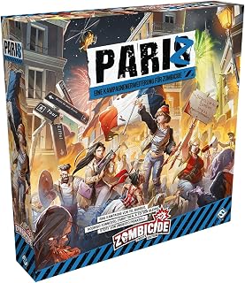 Asmodee, Zombicide 2. Edition – PariZ, Kennerspiel, Deutsch | Kooperative Kampagnen-Erweiterung mit neuen Überlebenden und Missionen für 1-6 Spieler, 60 Minuten, Brettspiel ab 14 Jahren