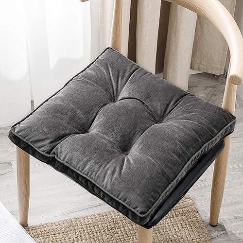 Miniatura 8 de Tiita - Almohada cuadrada para el suelo, cojín de asiento grueso para yoga, meditación, sala de estar, balcón, oficina, exterior, 22 x 22 pulgadas.