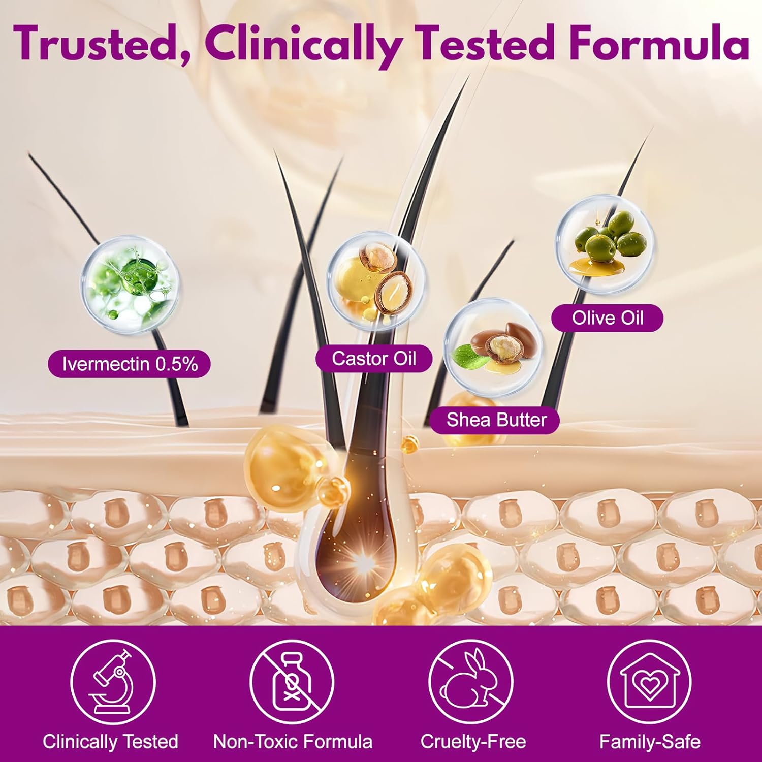 Ivermectin 0.5% Lotion for Head Lice Treatment – Prescription-Strength Ivermectin Lotion for Super Lice & Their Eggs – No Combing, 10-Minute Application, Gentle on Scalp, Safe for Kids, 2 oz - Image 5