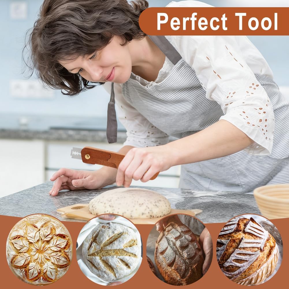 Wooden Bread Lame Dough Scoring Tool, Professional Sourdough Scoring Tool image 4