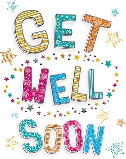 Piccadilly Greetings Traditional Large Card Get Well - 12 x 9 inches