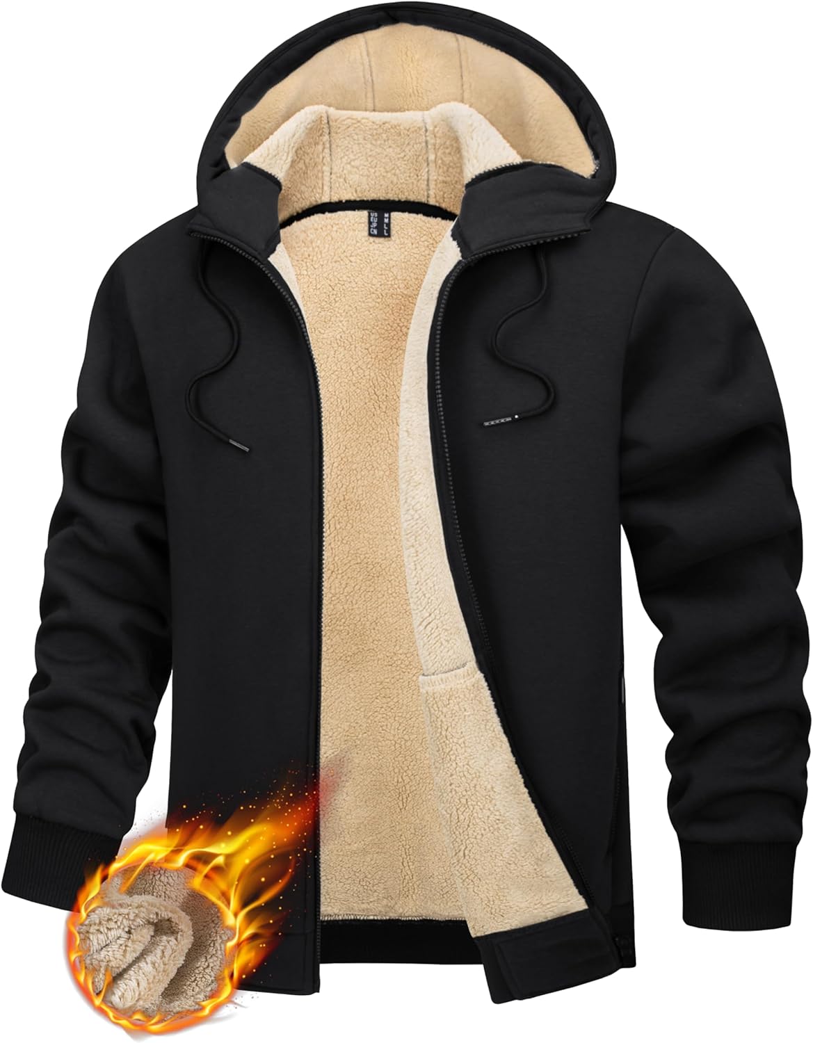 TACVASEN Mens Thermal Fleece Jacket Jumper Hoodie Kuwait