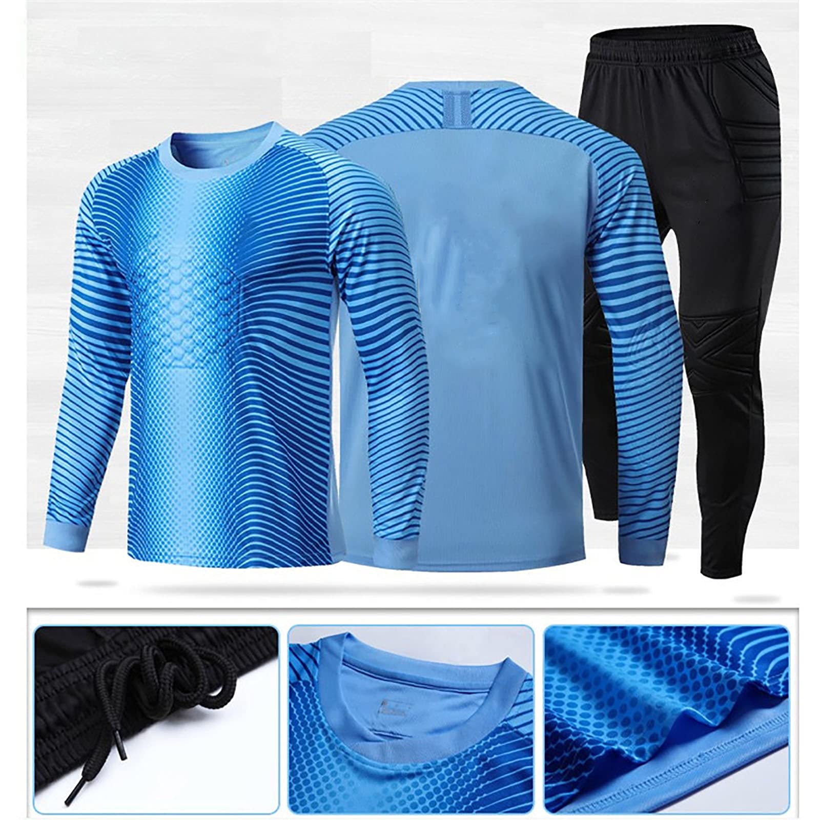 Tute da Magliette da Portiere da Calcio per Adulti, Kit di Abbigliamento Sportivo da Allenamento per Studenti, Maglia da Portiere da Uomo all'aperto