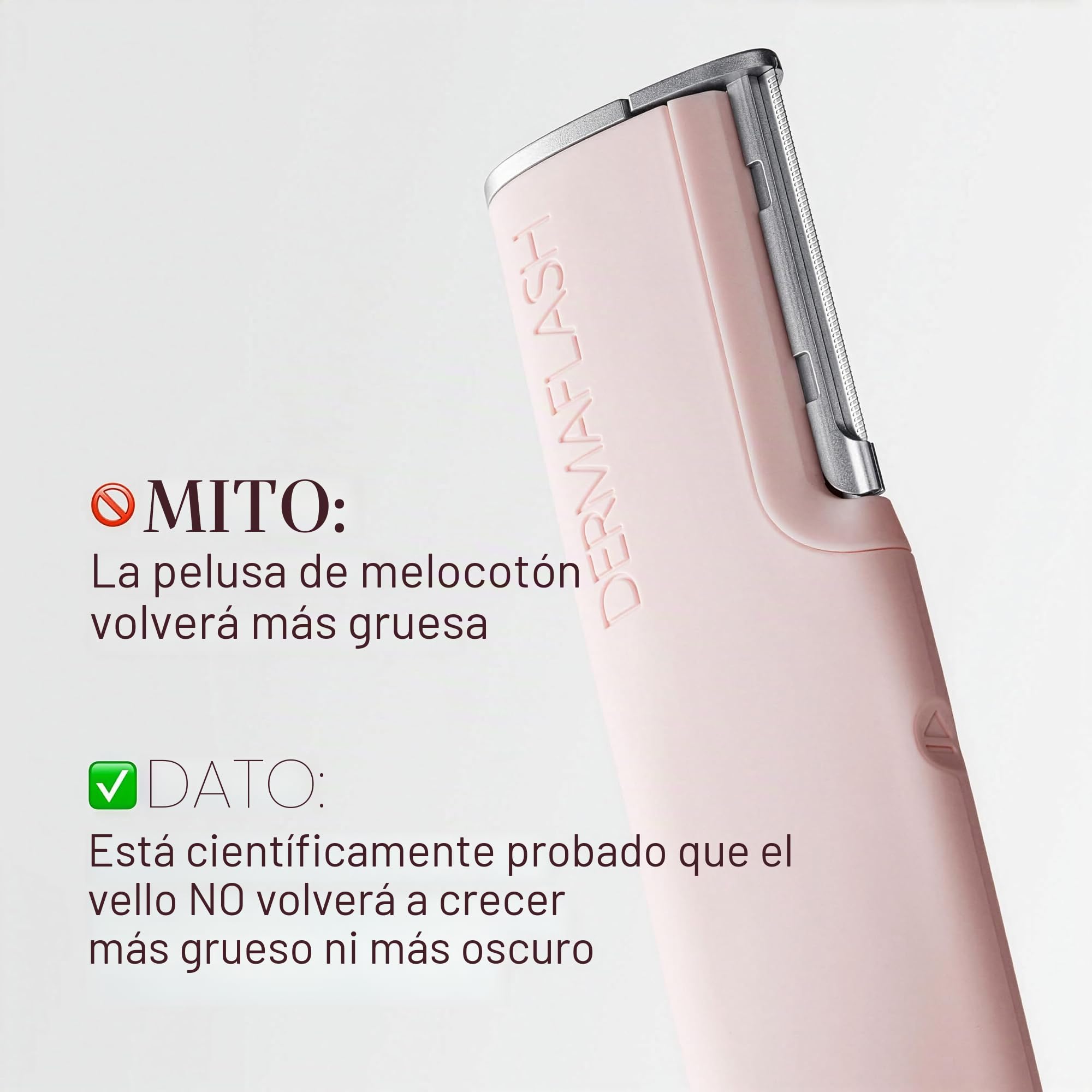 DERMAFLASH Dispositivo LUXE Plus, herramienta antienvejecimiento, exfoliación, depilación y dermaplaning con tecnología Sonic Edge y 4 semanas de tratamiento, rubor