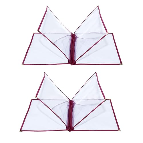 2 fundas de menú de 8.5 x 11 pulgadas, 4 páginas 8 vistas, cubiertas transparentes para menú de restaurante, se adapta a papel de tamaño A4, carpeta