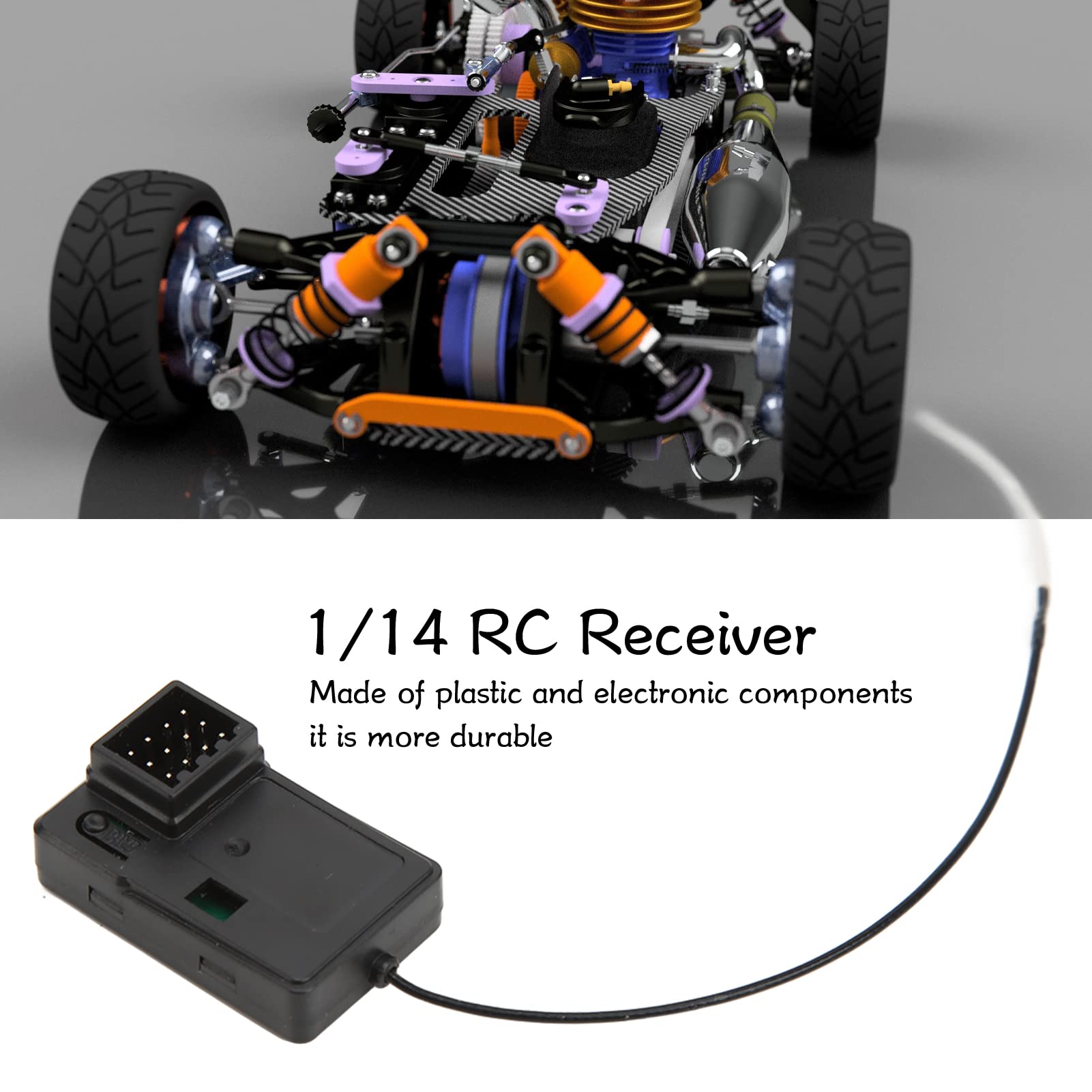 Lybunair RC Car Receiver RC Brushless 4 Channels Receiver for RC 1/14 144010 124016 124017 Car - Image 2