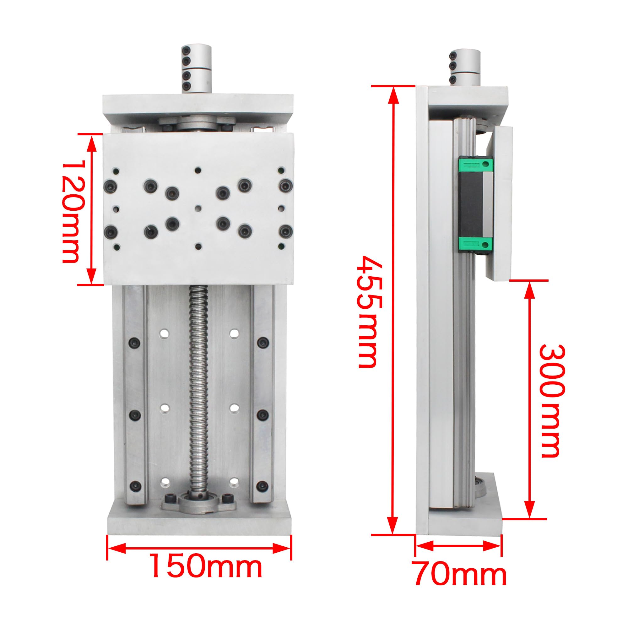 RATTMMOTOR - Guide linéaire CNC, largeur 150 mm, course effective 300 mm, actionneur de banc linéaire, axes X Y Z, vis à billes SFU1605 avec support moteur + 2 interrupteurs de fin de course