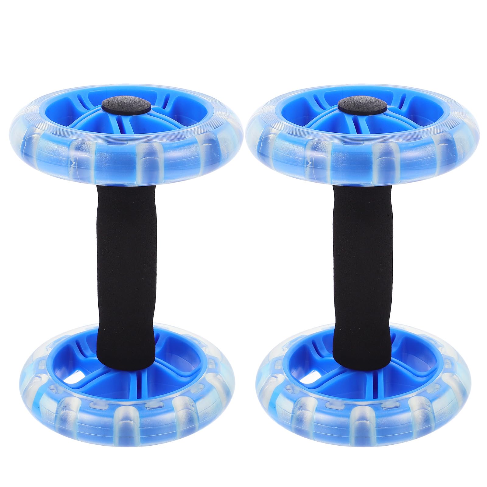 Rueda Gemela para Abdominales con Diseño de Doble Rodillo y Asas Antideslizantes, Material Pp y Pvc, Ligera para Entrenamiento Eficaz en Casa o Gimnasio