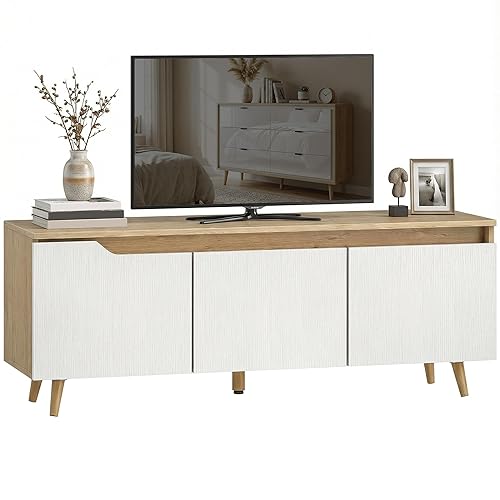 HOMCOM Meuble TV 120 cm, Meuble télé pour téléviseur jusqu'à