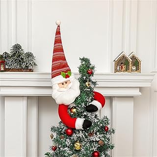 Christmas Tree Topper Snowman Santa Claus Hugger Tree Topper Ornament for Christmas Winter Holiday Home Decorations (Santa Claus, 96cm*60cm)