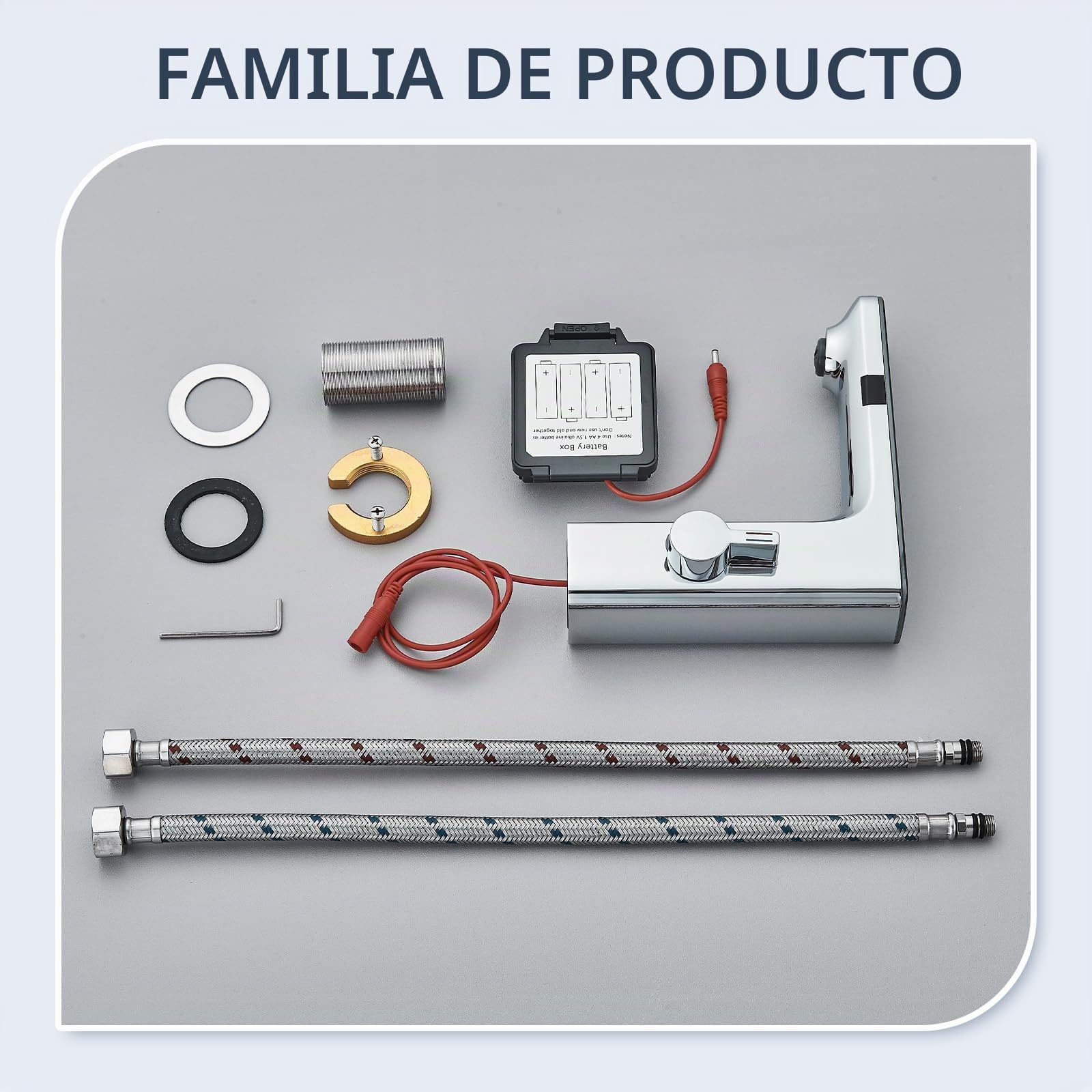 Grifo con sensor infrarrojo baño cromo, sensor automático mezclador baño pantalla pantalla caliente agua fría grifo mezclador grifo lavabo