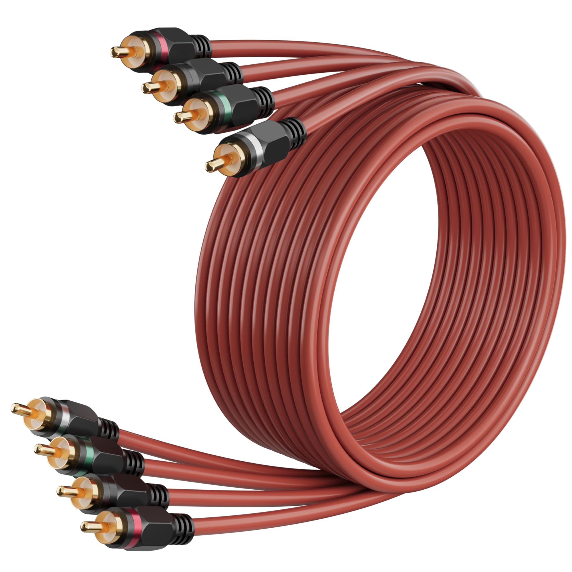 Amazon.com: Adoreen 4-Channel RCA Audio Cable 8 Ft, Oxygen Free