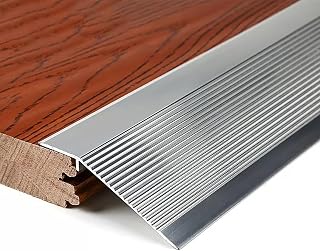 Höhenausgleichsprofil 2 Stück 80cm/100cm/120cm/130cm Abschluss Übergangsprofil Abdeckleisten Türschiene Höhen-ausgleich 0.8-5cm Für Holzböden/Laminat(Grau,0.8m*2 Stück)