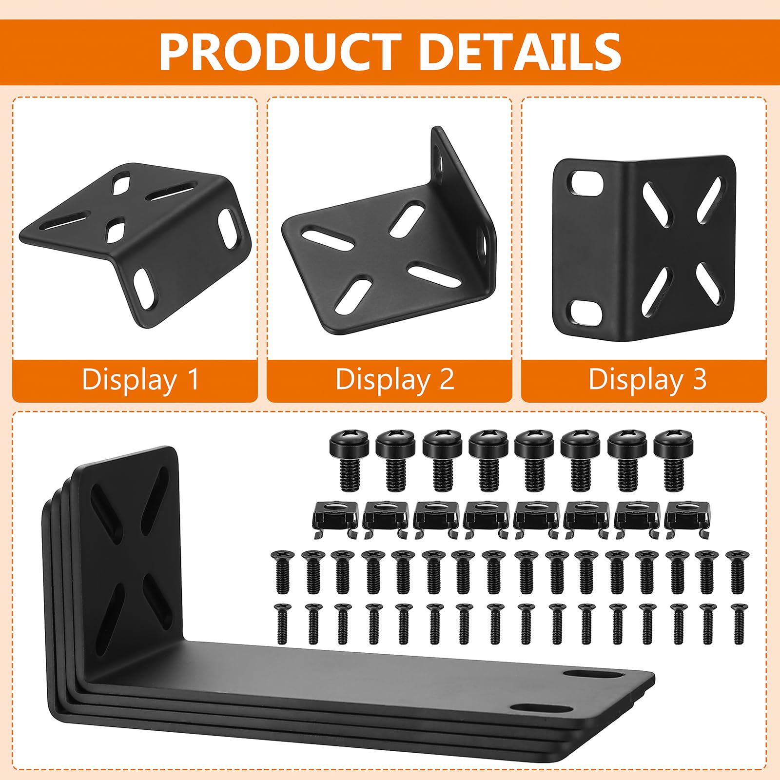 Kit Montage Rack 19 Pouces Universel Réglable 13-35 Mm - Compatible Netgear Cisco D-Link HP - 4 Oreilles