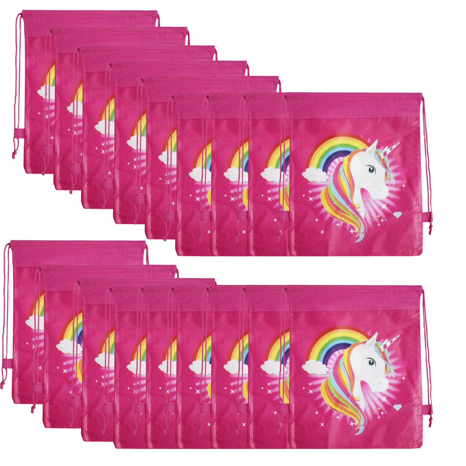 Aarvi 18 Pcs Unicorn Print Dori Bag Haversack Bags Birthday Return Gift For Kids, Pink (B07ZRQ2CM5) Amazon Price History, Amazon Price Tracker