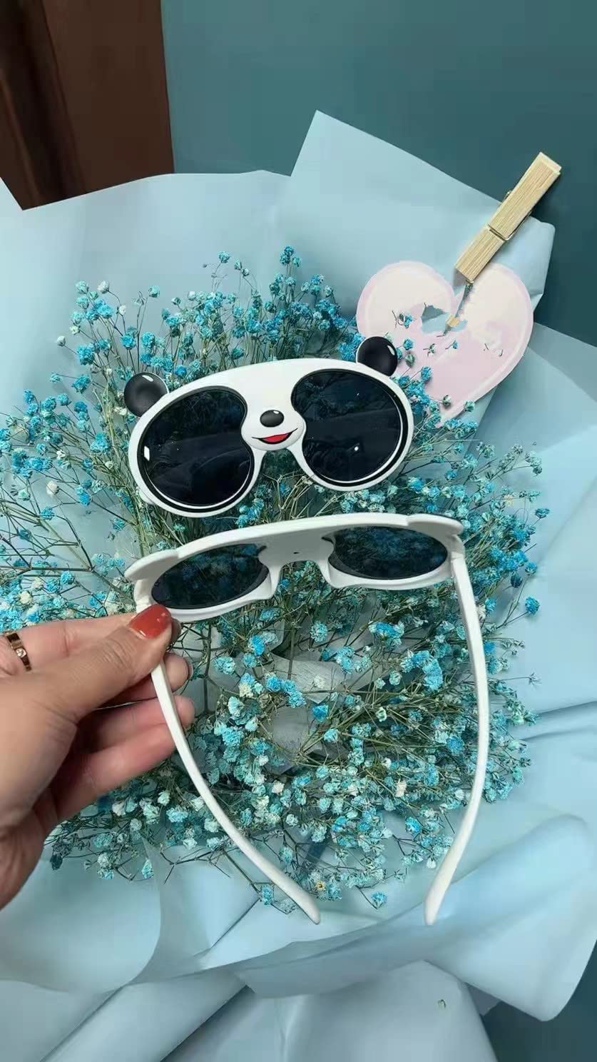 TTY Gafas De Sol Para Niños De Dibujos Animados, 2022 Nuevas De Sol Deportivas De Panda Gafas De Sol Para Niños Gafas De Sol Polarizadas Irrompibles Perfectas Para Una Fiesta En la Playa (2 pares)