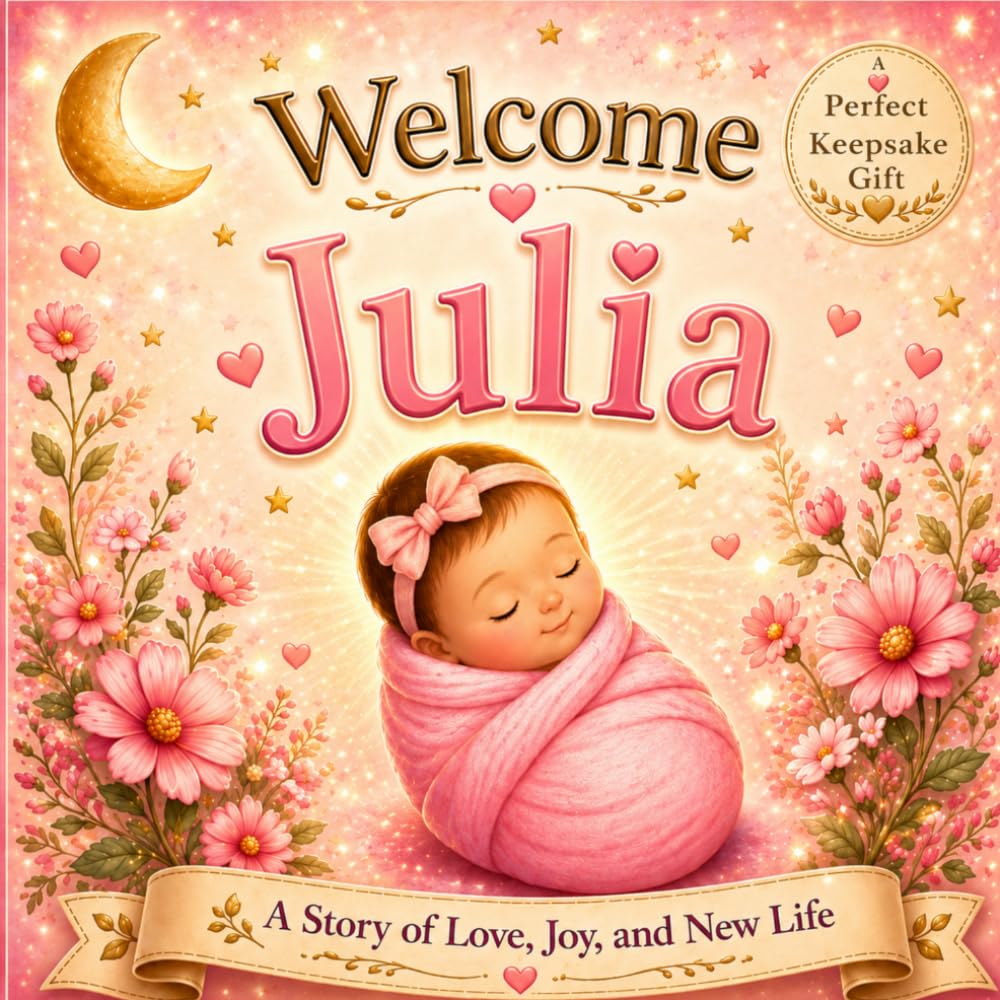 Welcome, Julia: A Personalized Baby Keepsake Book Celebrating Love, Family, and Your First Days Together (Three Hearts Baby Names (Julia))