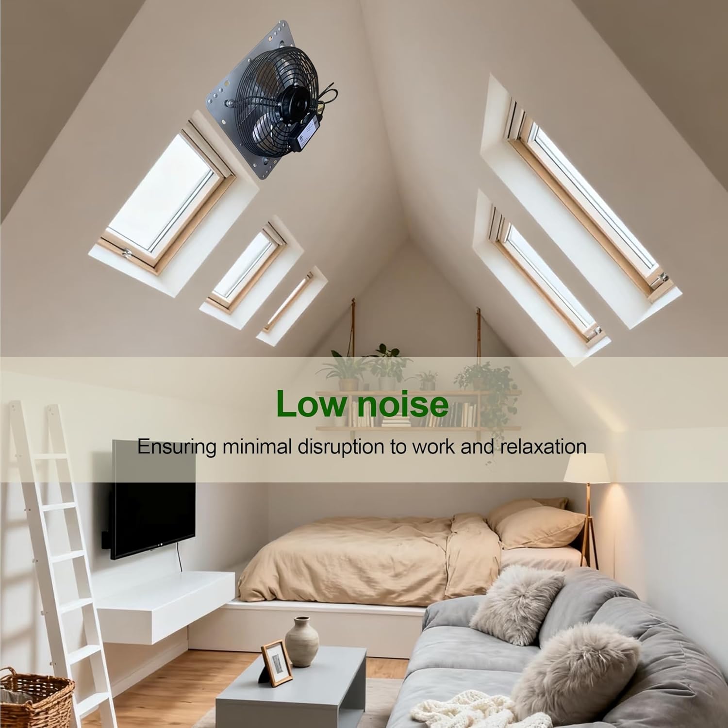 10 Inch Shutter Exhaust Fan,High-Speed Wall Mounted Exhaust Fan,Aluminum Automatic Shutter Attic Fan | Ventilation Fan For Garage，Greenhouse,Shed,Shop