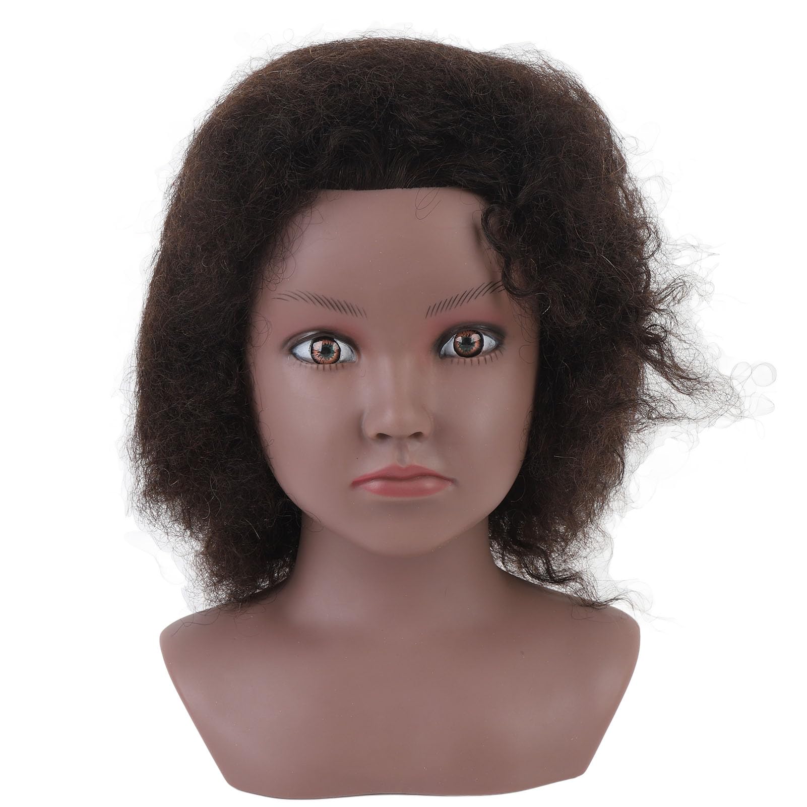 Tête de mannequin afro réaliste cheveux humains mannequin africain