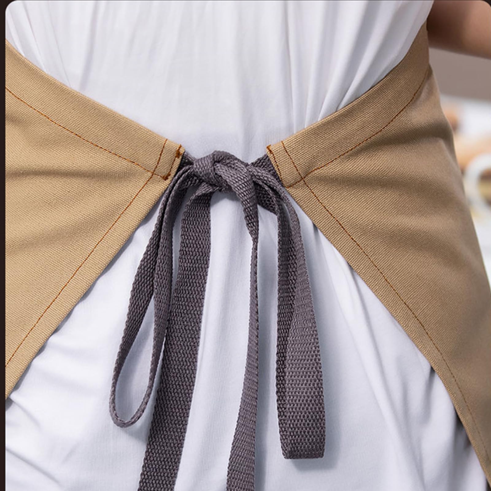 2 Kochschürzen Restaurant Küche Arbeitskleidung Canvas Schürze mit Taschen for Kochen