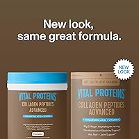 Vista 2 de Vital Proteins Péptidos de colágeno avanzados, péptidos hidrolizados con ácido hialurónico y vitamina C - Polvo sabor chocolate, 24.7 onzas