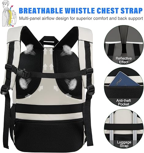 Miniatura 5 de YAMTION Mochila de 17 pulgadas para hombres y mujeres, mochila para laptop con USB para estudiantes universitarios, trabajo y negocios