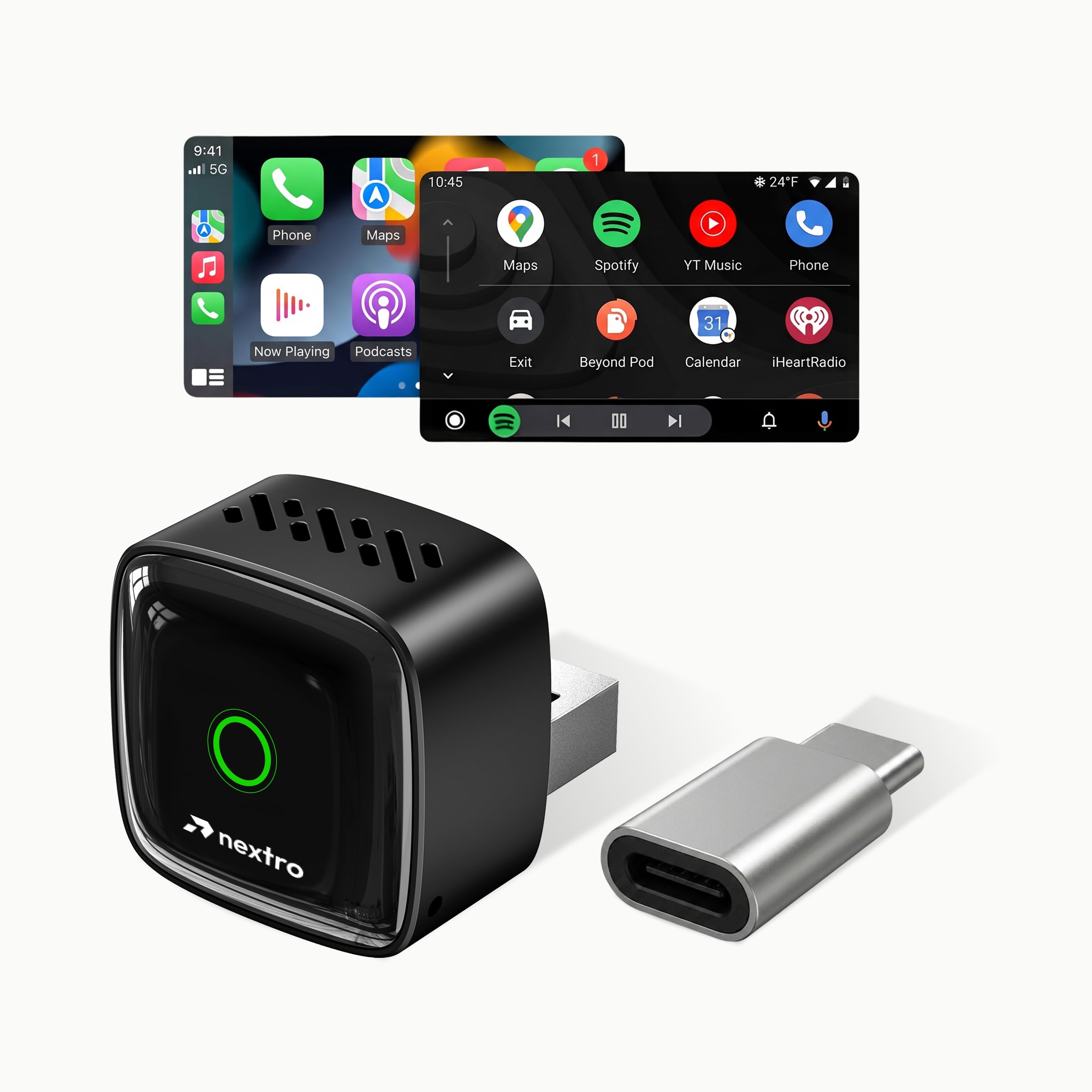 Nextro N70 Wireless CarPlay Adapter & Android Auto Wireless Adapter, 2-in-1 Convert Wired to Wireless, Dual-Band 2.4/5GHz WiFi, Auto Reconnect, Plug & Play, OTA Updates-image-45