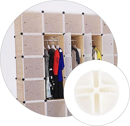 Miniatura 6 de Veemoon 40 unidades de cubos para estantes de cocina, cabina, cubos modulares, conectores modulares, cubos de almacenamiento de estantes negros,