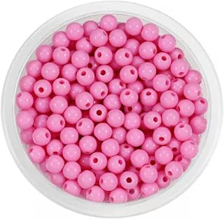 Bolsa de Cuentas acrílicas con Agujeros pasantes, Hecha a Mano, para Hacer tú Mismo, Color Rosa, 16 mm (20 Unidades)