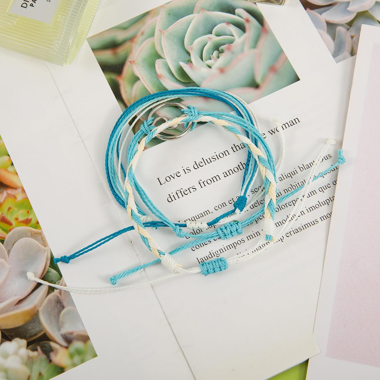Surfer Wave Bracelets for Teen Girls Summer Beach Bracelets Handmade Braided Rope Friendship Bracelets Boho Adjustable Waterproof Bracelets for Women Beach Jewelry for Women