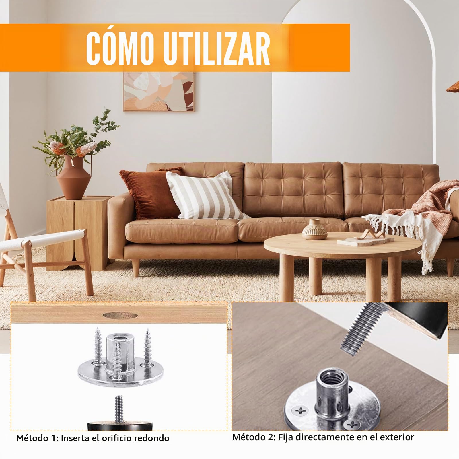 20 Piezas M8 Tuerca de Brida, Tuerca de Rosca de 3 Agujeros Tuercas con Reborde Tuerca de Fijación Tres Agujeros Galvanizado Tuercas en T para Fijación de Muebles de Conexión
