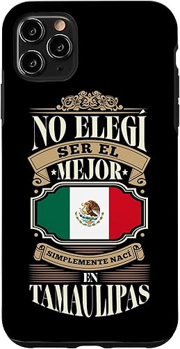 Vista 25 de Funda para iPhone 11 No elegí ser el mejor, simplemente nací en Tamaulipas México