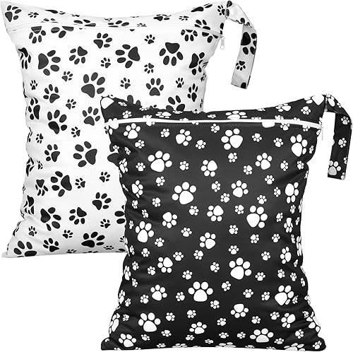 Vista 11 de Shappy 2 Piezas Bolsa de Lavandería de Viaje Grande Lavable Impermeable Seca/Húmeda Bolsa Grande para Ropa Sucia Baño Entrenamiento (Estilo Abeja)