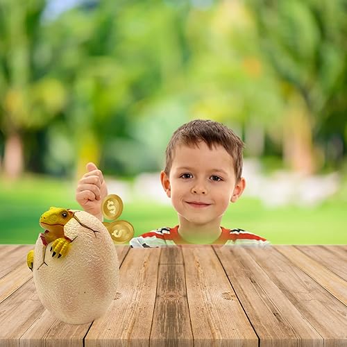 Miniatura 6 de Gemini&Genius Juguetes de dinosaurio, caja de dinero, Velociraptor Dino Bank, figura de acción de dinosaurio regalo para niños, a partir de 3 años