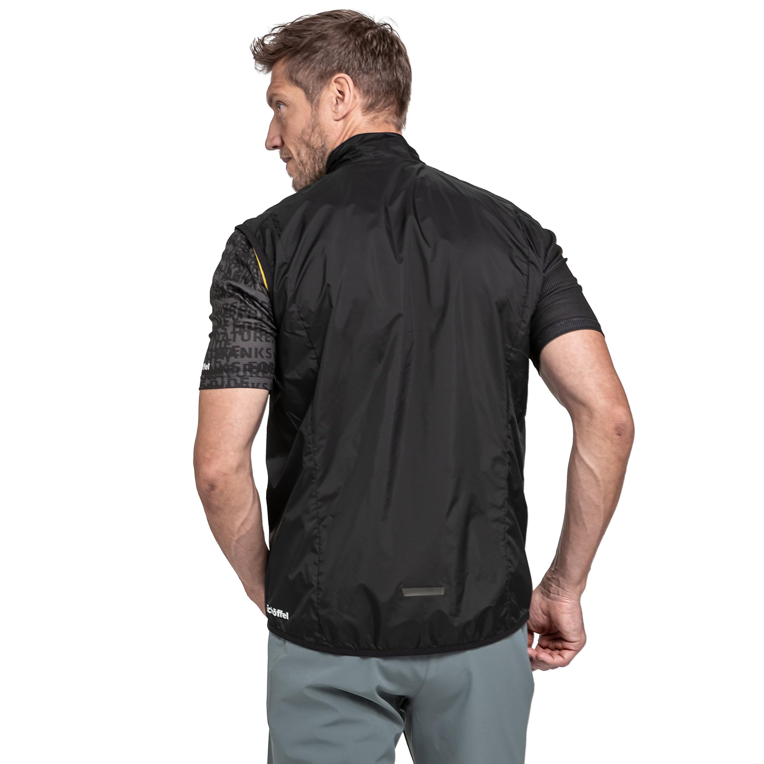 Schöffel Herren Vest Style Cannobio MNS, ultraleichte, winddichte Fahrradweste, Outdoor Weste mit radspezifischer Passform, wasserabweisend und atmungsaktiv