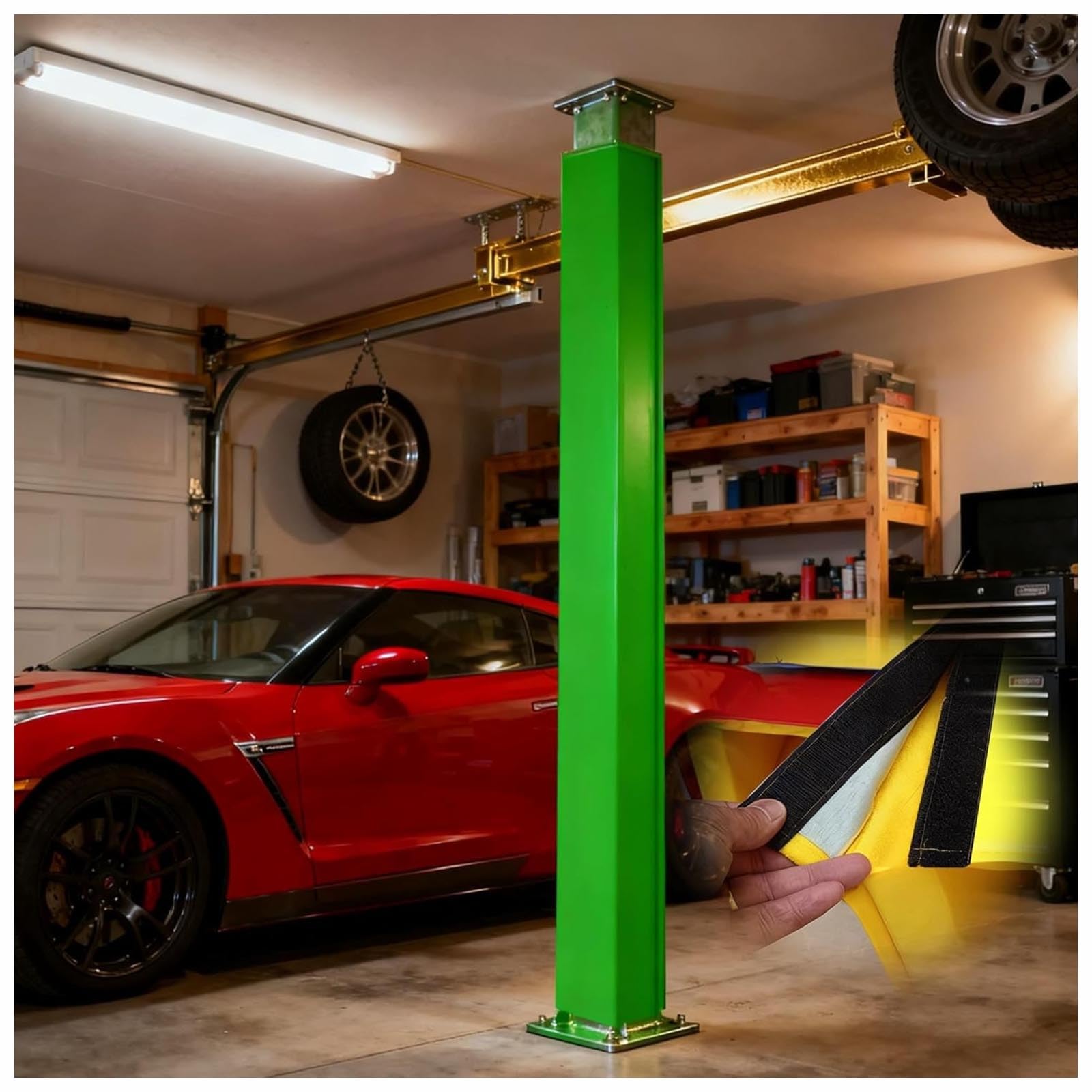 Rembourrage de poteau de garage auto-adhésif 2,5 cm et tapis de protection colonne de jeu