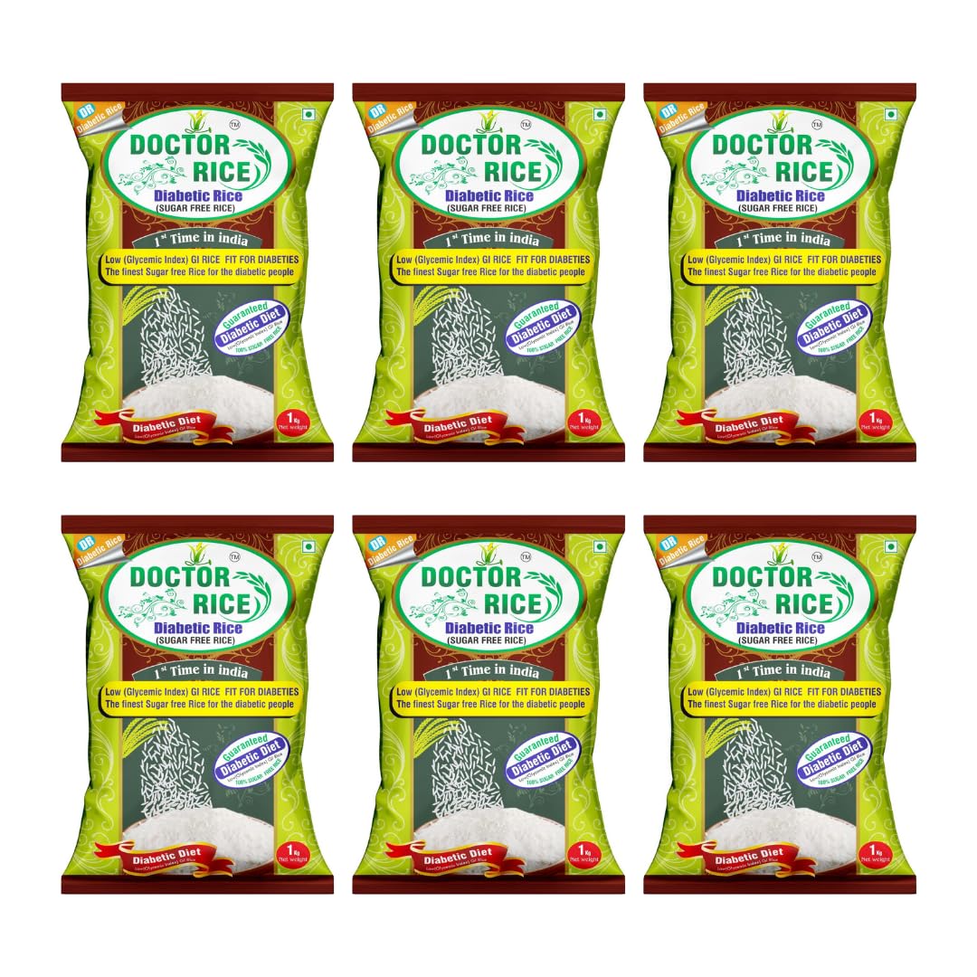 DOCTOR RICE - DIABETIC RICE - SUGAR FREE RICE - 1kg (PACK OF 6) (B0B18WKPBQ) Amazon Price History, Amazon Price Tracker